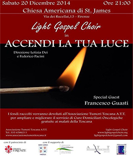 ''Accendi la tua luce'', concerto gospel in favore di ATT - Associazione Tumori Toscana