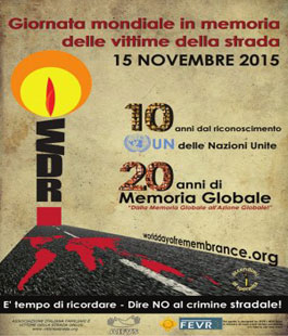 Giornata mondiale in memoria delle vittime della strada: cerimonia pubblica a Firenze