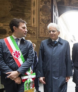 Firenze Capitale: il Sindaco Nardella accoglie il Presidente Mattarella e gli attori Accorsi e Morante