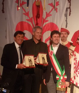 Claudio Baglioni e Gianni Morandi ricevono le Chiavi della Città di Firenze