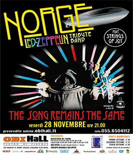 Led Zeppelin tribute band: ''Norge'' in concerto all'Obihall