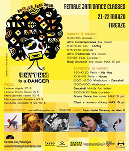 7a edizione ''Female Jam'', una due giorni di Hip Hop al Tasso Hostel Florence