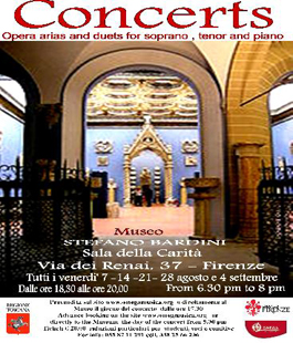 Italian Opera: Sarah Chirici e Nicola Vocaturo in concerto al Museo Bardini