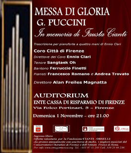 Concerto  ''Messa di Gloria'' di Puccini all'auditorium Ente Cassa di Risparmio