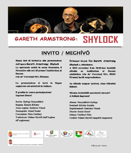 Lo spettacolo ''Gareth Armstrong: Shylock'' all'Auditorium al Duomo