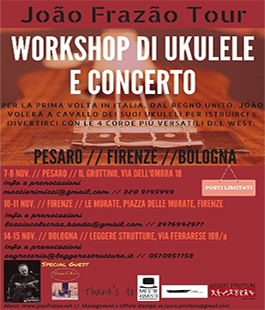 Workshop & concerto di ukulele con João Frazão alle Murate