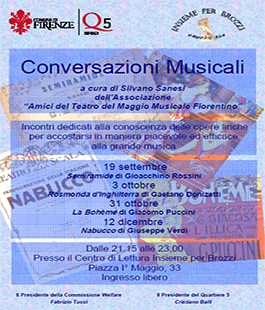 Conversazioni musicali: il programma degli incontri con gli Amici del Maggio