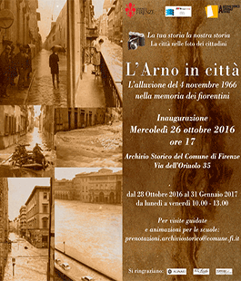 Mostra ''L'Arno in città - L'alluvione del 4 novembre 1966'' all'Archivio Storico