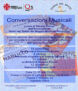 Conversazioni Musicali: incontro su ''Nabucco'' di Verdi a Brozzi