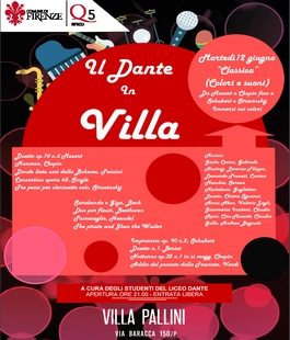 Estate a Villa Pallini: serata di musica classica a cura del liceo musicale Dante