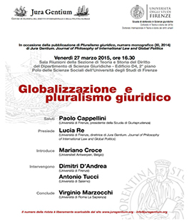 Jura Gentium: seminario di studi ''Globalizzazione e pluralismo giuridico''