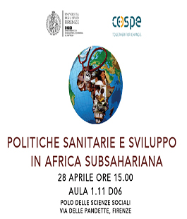 Convegno: ''Politiche sanitarie e sviluppo in Africa Subsahariana'' al Polo delle Scienze Sociali