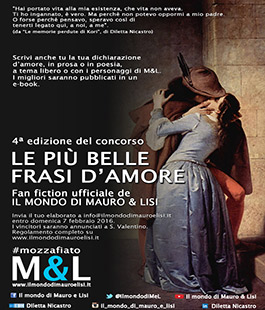  IV edizione del concorso ''Le più belle frasi d'amore'' a cura della redazione di M&L